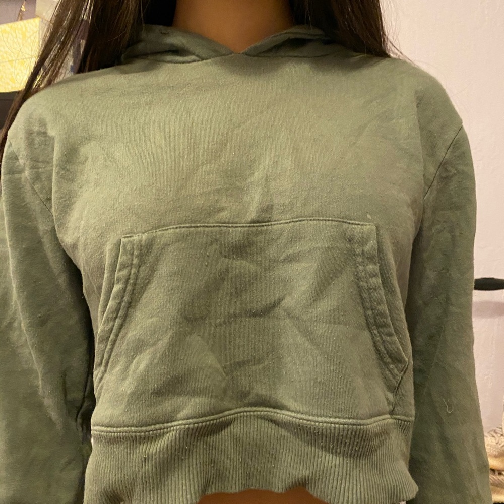 Green hoodie